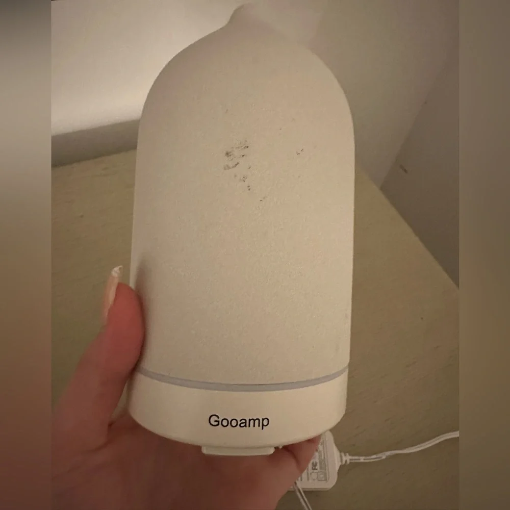 White Ceramic Aroma Diffuser Essential Oil Home Decor OS